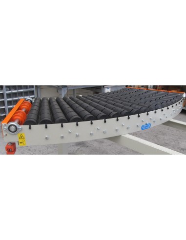 CURVE WITH CONICAL ROLLERS