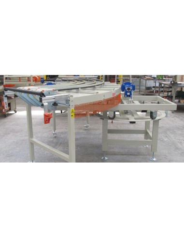 TURNABLE CURVE WITH DOUBLE MOTORIZATION